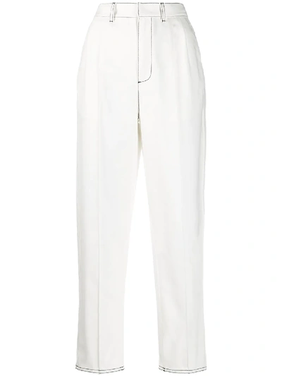 Shop Alexander Mcqueen Straight-leg Jeans In White