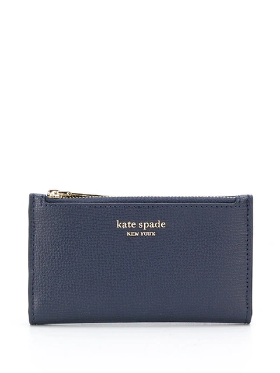 Shop Kate Spade Small Sylvia Bifold Wallet In Blue