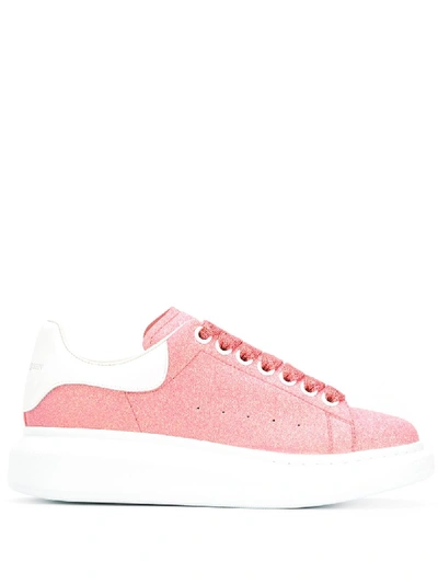 Shop Alexander Mcqueen Oversized Glitter Sneakers In Pink