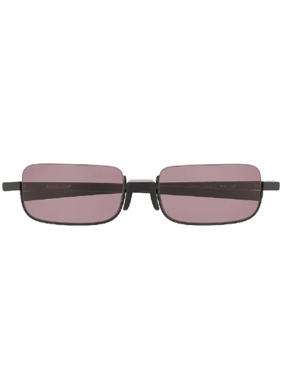 Shop Ambush Nobo Rectangular Frame Sunglasses In Black