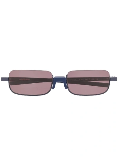 Shop Ambush Nobo Rectangular Frame Sunglasses In Blue