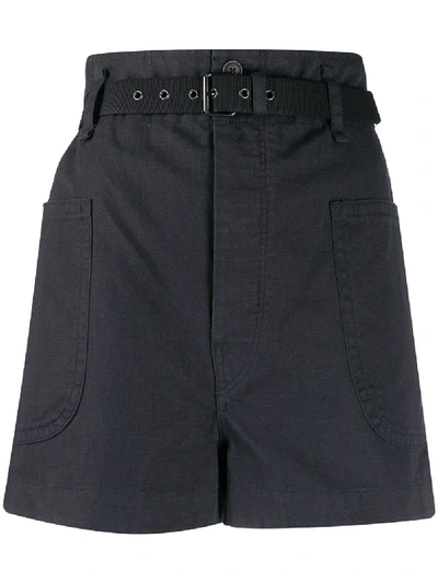 Shop Isabel Marant Étoile High-waisted Belted Shorts In Black