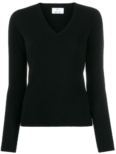 Shop Allude V-neck Jumper In Black