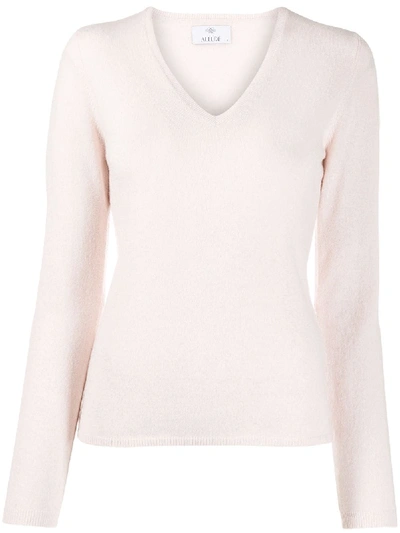 Shop Allude V-neck Jumper In Pink