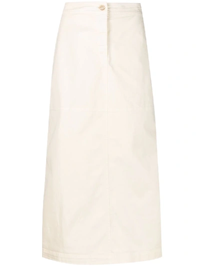Shop Pinko High-waisted Skirt In White