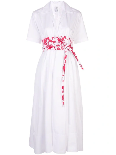 Shop Rosie Assoulin Obi Shirt Dress In White