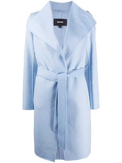 Shop Mackage Laila Wrap Coat In Blue