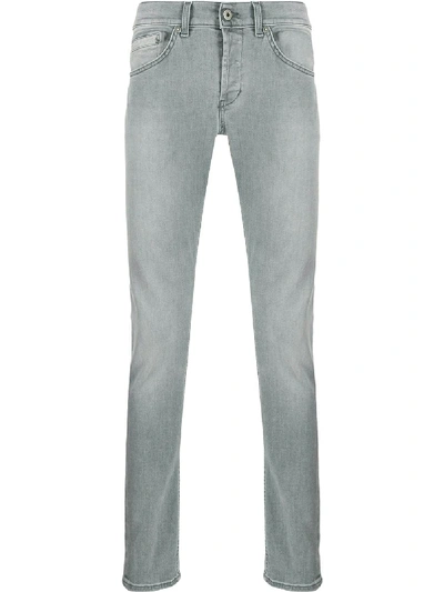 Shop Dondup Faded Slim Fit Jeans In Grey