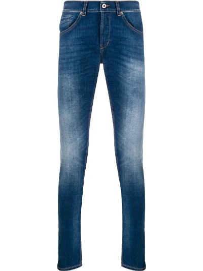 Shop Dondup Light Wash Slim-fit Jeans In Blue