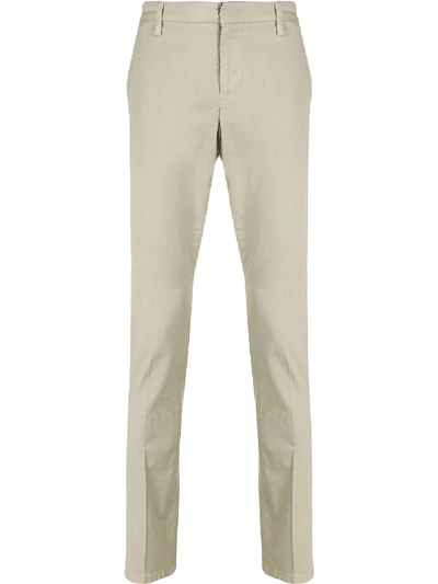 Dondup Slim-fit Tailored Trousers In Neutrals