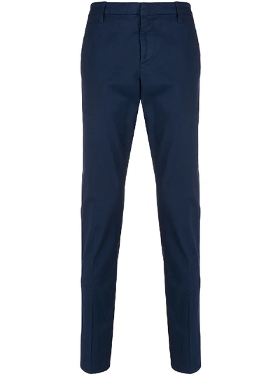 Shop Dondup Slim-fit Tailored Trousers In Blue