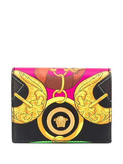 Shop Versace Belt Print Card Case In Black