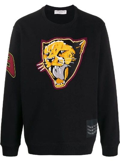 Shop Givenchy Tiger Patch Sweatshirt In Black
