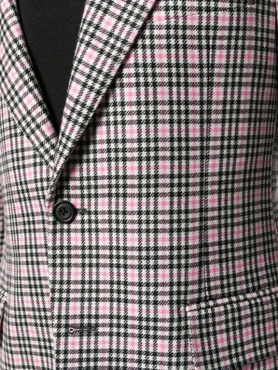 Shop Alexander Mcqueen Houndstooth Single-breasted Blazer In Pink