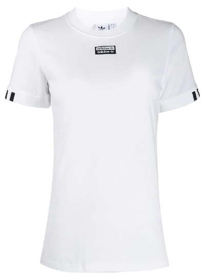 Shop Adidas Originals Logo Patch T-shirt In White