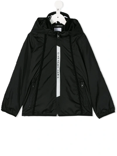 Shop Givenchy Logo Rain Jacket In Black