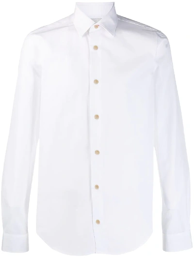Shop Paul Smith Regular-fit Plain Shirt In White
