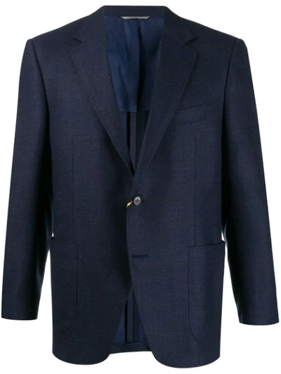 Shop Canali Single-breasted Blazer In Blue