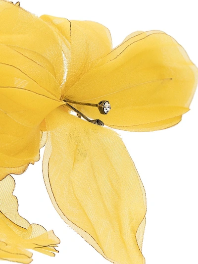 Shop Forte Forte Floral Necklace In Yellow