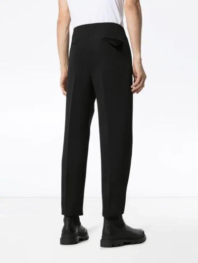 Shop Bottega Veneta Pleated Tailored Trousers In Black