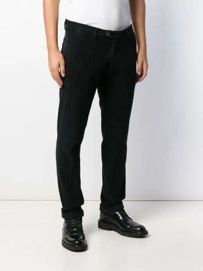 Shop Al Duca D'aosta Corduroy Straight Leg Trousers In Black