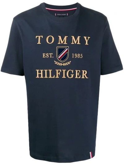 Shop Tommy Hilfiger Sky Captain Graphic T-shirt In Blue
