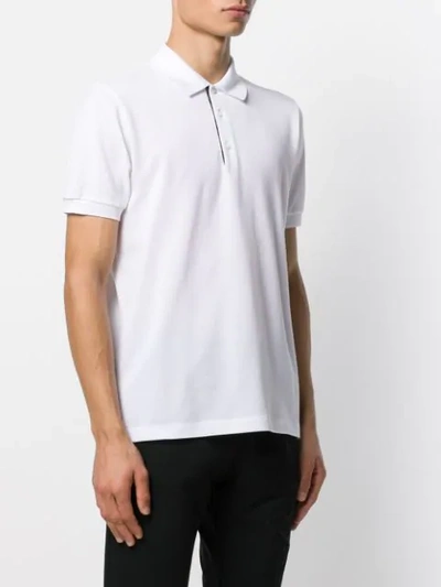 Shop Fendi Piqué Polo Shirt In White