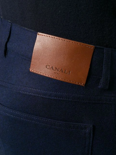 Shop Canali Slim Fit Chinos In Blue
