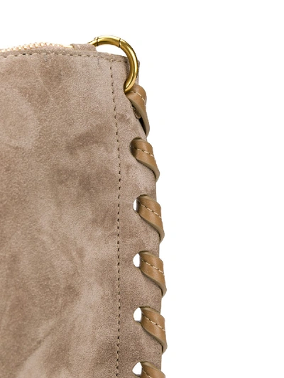 Shop Isabel Marant Irope Leather Shoulder Bag In Beige