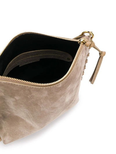 Shop Isabel Marant Irope Leather Shoulder Bag In Beige