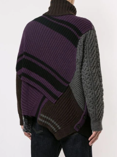 Shop Kolor Oversized Patchwork Jumper In Purple