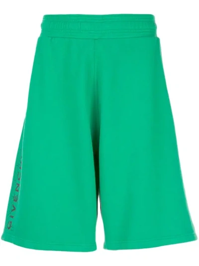 Shop Givenchy Athleisure Track Shorts In Green