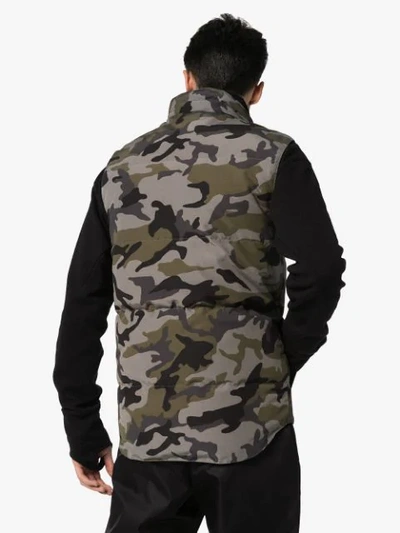 Shop Canada Goose Garson Camouflage-print Gilet In Grey