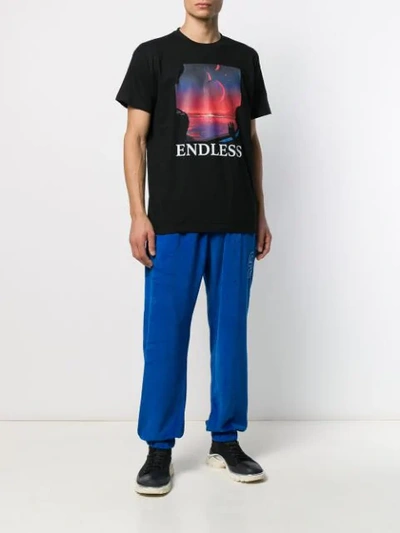 Shop Applecore 'endless' Print T-shirt In Black