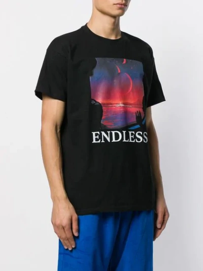 Shop Applecore 'endless' Print T-shirt In Black