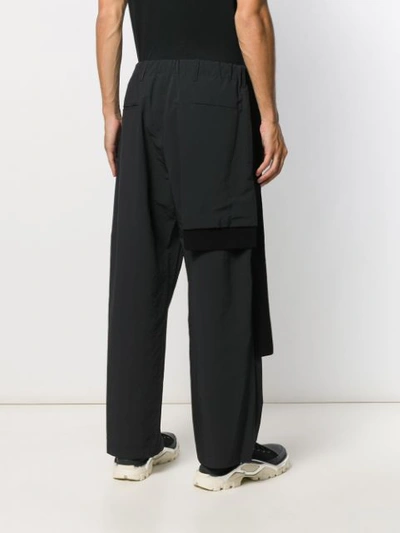 Shop Craig Green Draped-panel Straight Trousers In Black