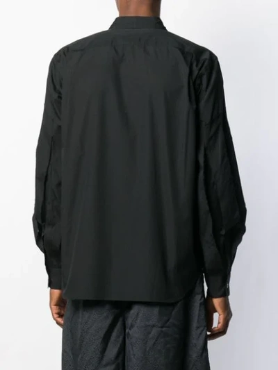 Shop Comme Des Garçons Homme Deux Wide Sleeve Plain Shirt In Black