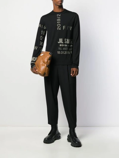 Shop Jil Sander Knitted Jumper In Black