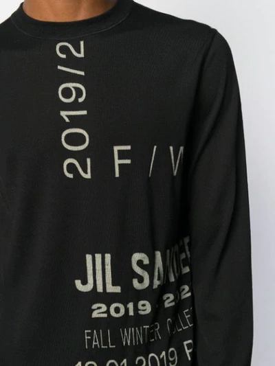 Shop Jil Sander Knitted Jumper In Black