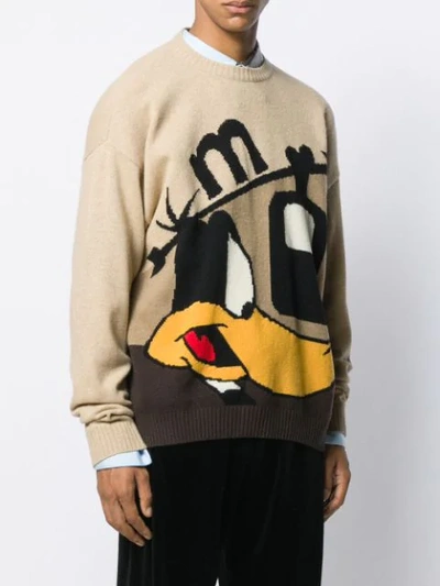 Pre-owned Jc De Castelbajac Duck Dodgers Jumper In Neutrals