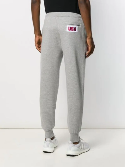 Shop Kappa Logo Embroidered Track Pants In Grey