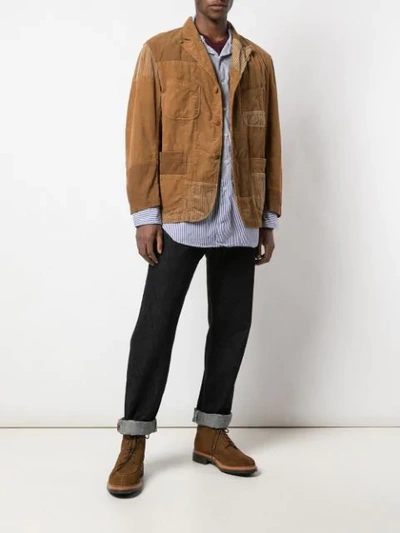 Shop Engineered Garments Corduroy-style Shirt Jacket In Brown