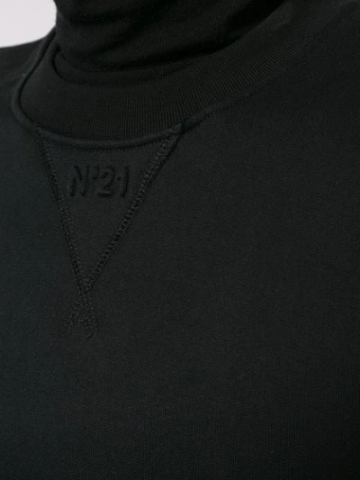 Shop N°21 Logo Embossed Sweatshirt In Black