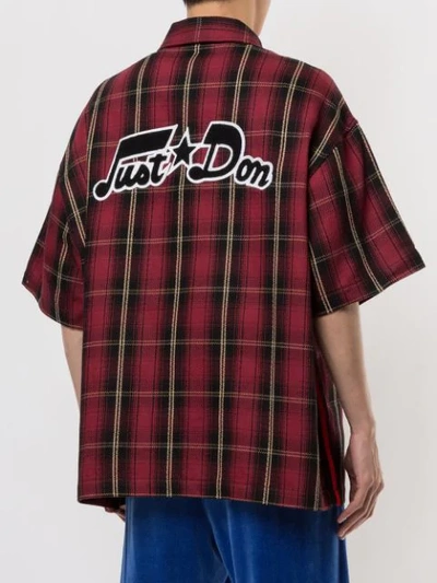 Shop Just Don The Sound Checked Shirt In Red