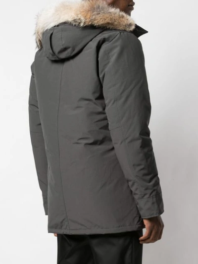 Shop Canada Goose Hooded Down Jacket In Grey