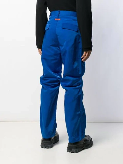 Shop Heron Preston Loose Fit Trousers In Blue