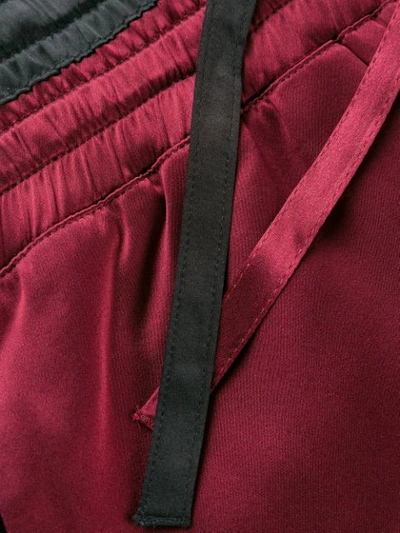 Shop Nahmias Contrast Stripe Satin Trousers In Red