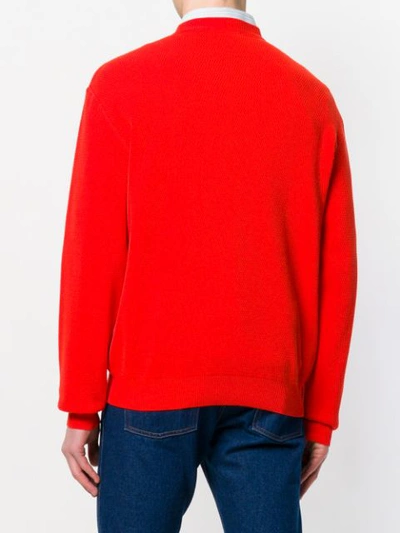 Shop Ami Alexandre Mattiussi Crew Neck Sweater In Red