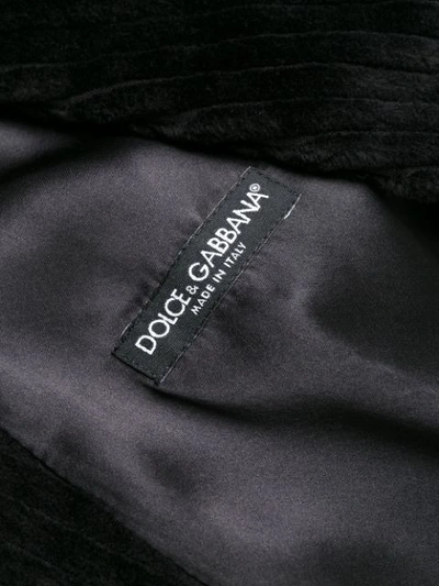 Shop Dolce & Gabbana Scalloped Ribbed Knit Waistcoat In Black