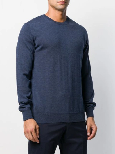Shop Corneliani Crew Neck Sweater In Blue
